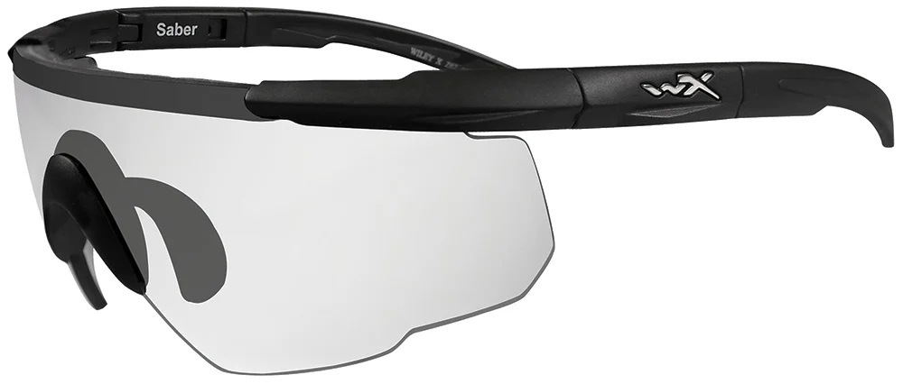 Wiley X Eyewear 303 Saber safety glasses matte black frame clear lens