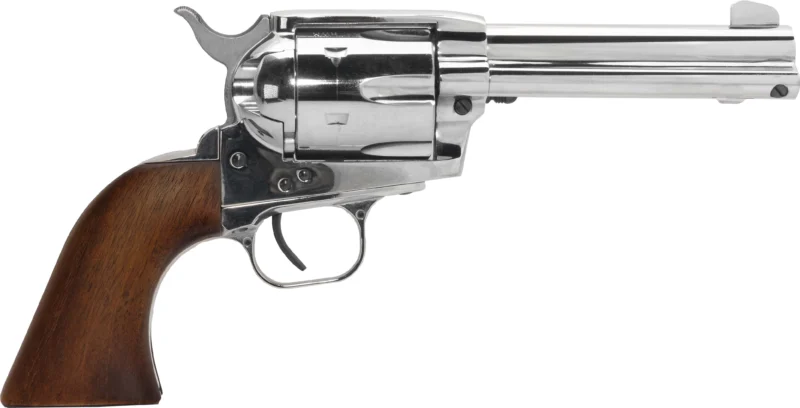 EAA Bounty Hunter .44 Magnum 4.5in revolver in nickel with walnut grips