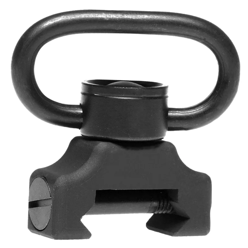 Troy QD360 push-button 360-degree quick detach rail mount with swivel, black steel
