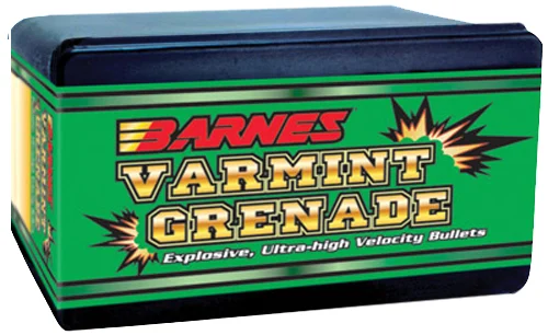 Barnes Varmint Grenade .22 Hornet 30 gr flat base hollow point bullets, 100 per box