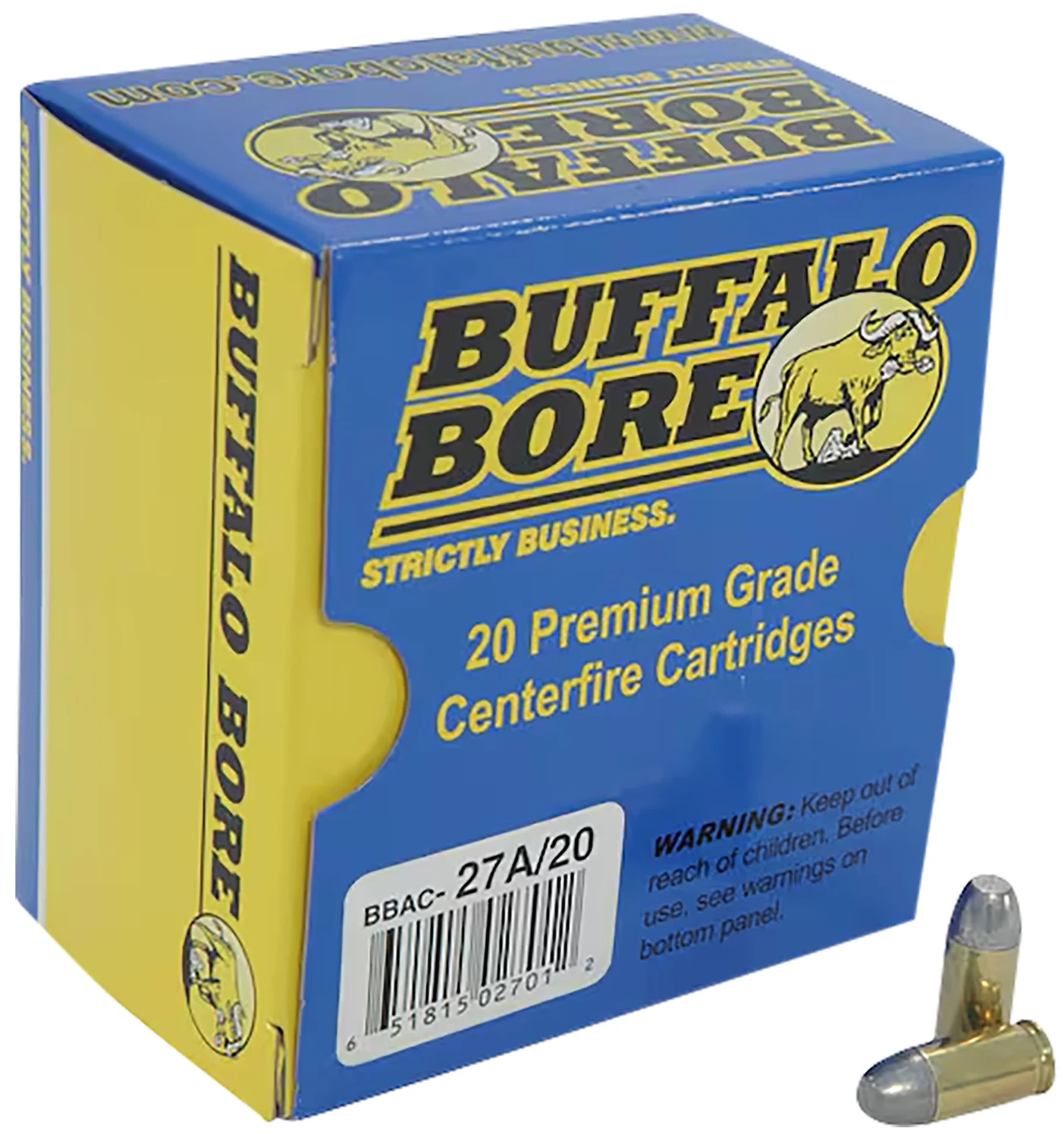 falo Bore Ammunition 27A20 Personal Defense Strictly Business 380ACP P 100gr Hard Cast Flat Nose 20 Per Box/12 Case Ammo