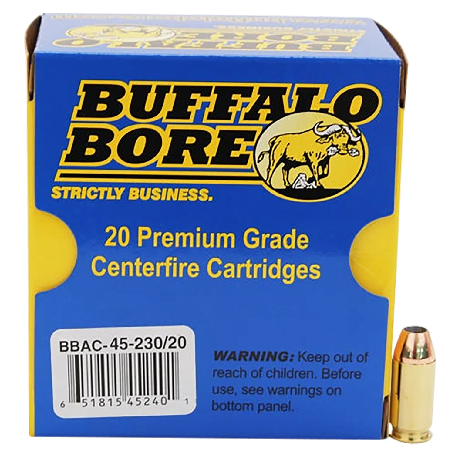 falo Bore .45 ACP P 230gr JHP  20rd Box Ammo