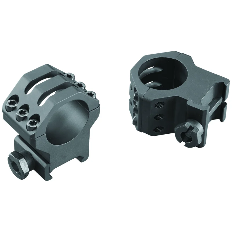 Weaver 99690 six-hole Picatinny scope rings 1" extra-high matte black