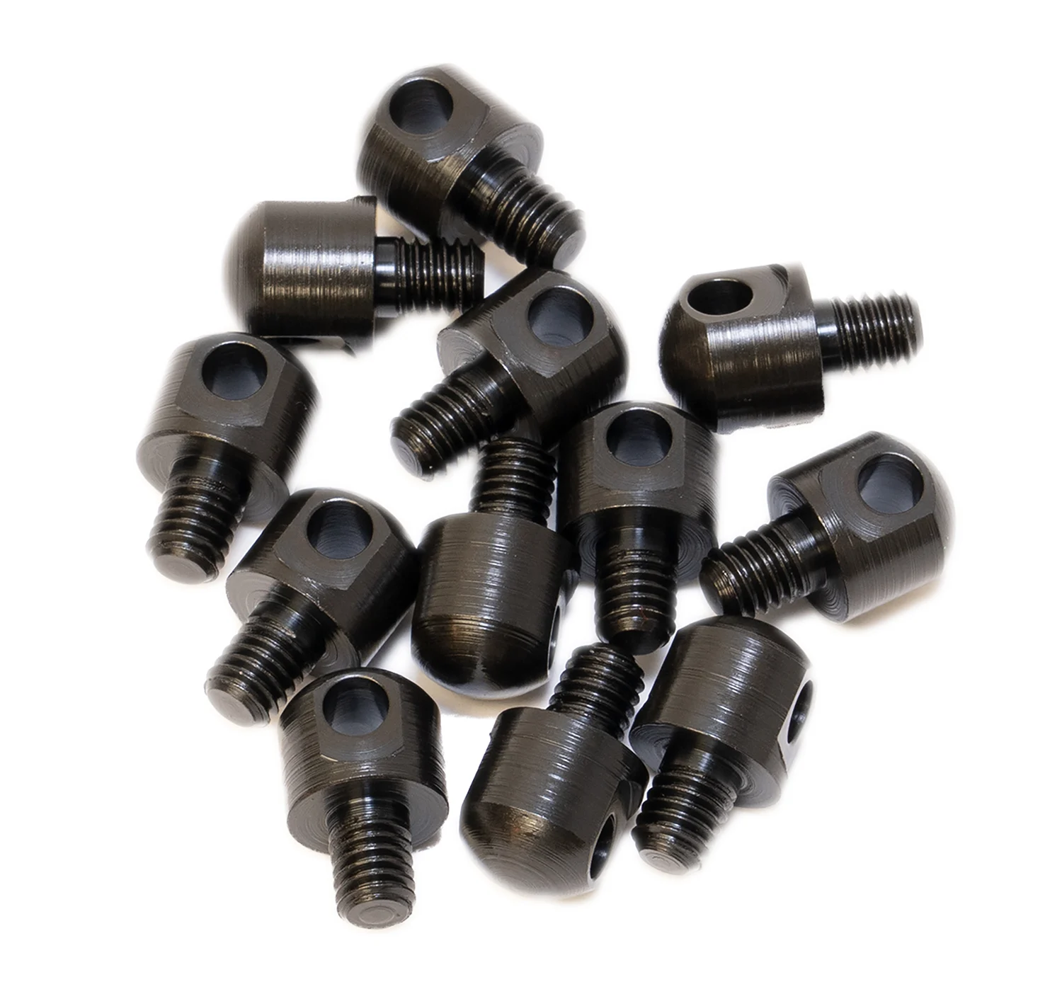 GrovTec GTHM59 machine screw swivel studs and nuts 12-pack, black steel