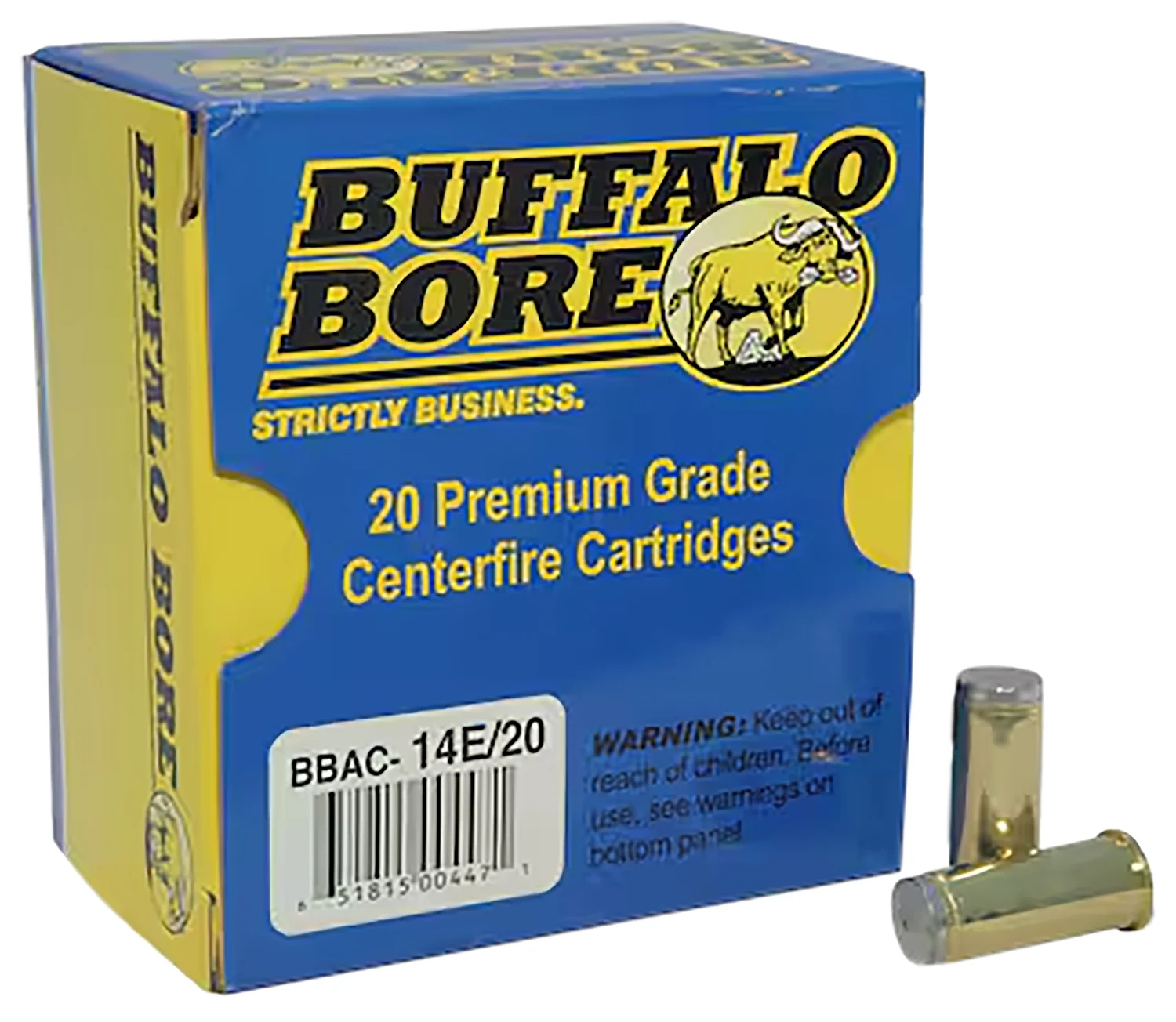 Buffalo Bore 14E20 .44 S&W Special 200gr Hard Cast Wadcutter ammunition box