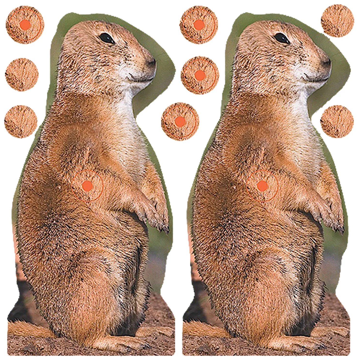 Birchwood Casey Shoot-N-C Prairie Chuck 8-inch target pack (12 targets) with pasters