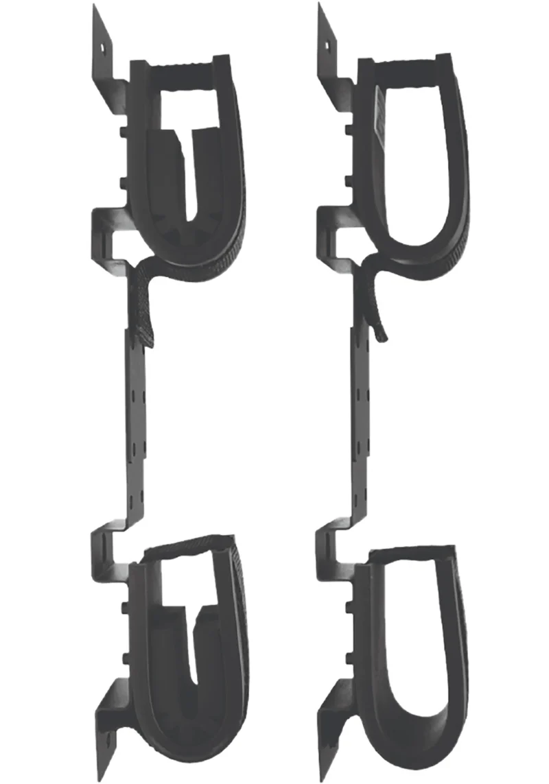 Rugged Gear 10065 screw mount double hook black steel gun rack holds two rifles or shotguns