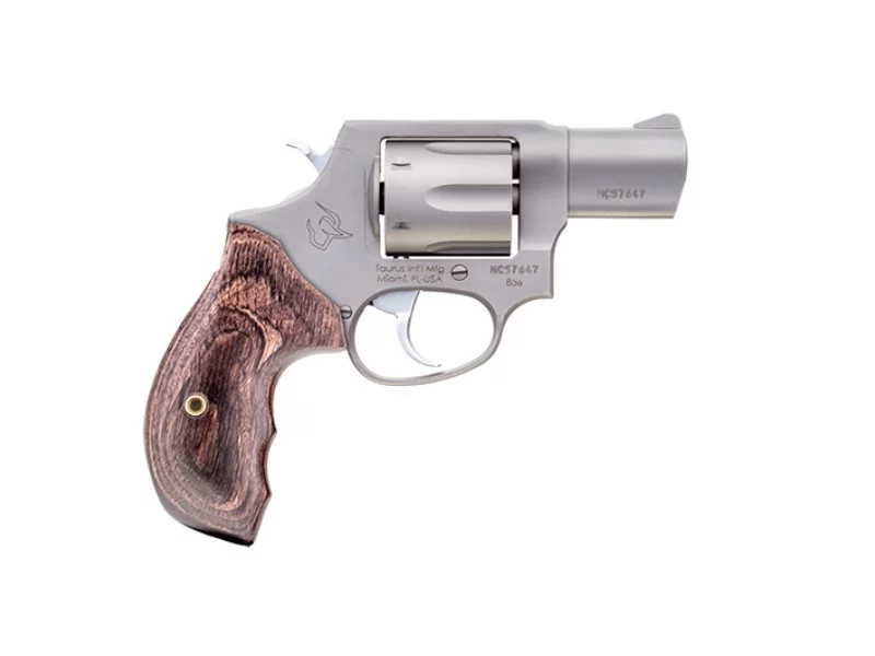 Taurus 856 revolver .38 Special 2-inch stainless with smooth walnut grips, 6-round cylinder