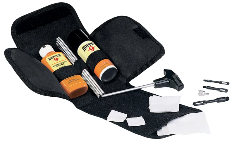 Hoppes Universal Field Cleaning Kit multi-caliber in compact soft-sided case