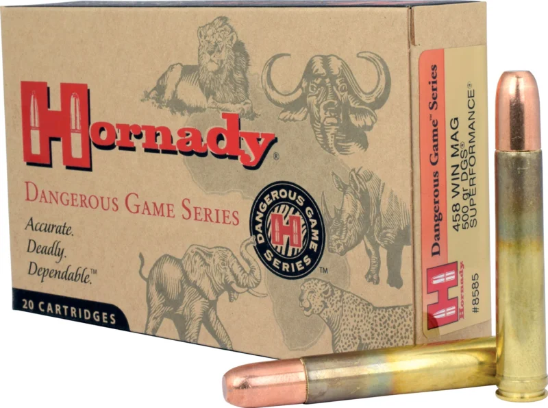 Hornady Dangerous Game .458 Win Mag 500 gr DGS, 20 rounds per box