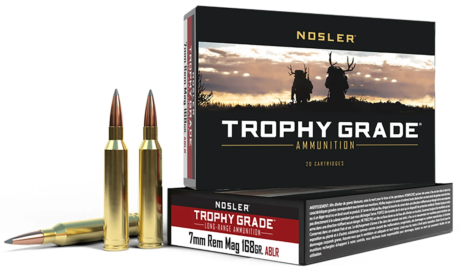 Nosler 7mm Remington Magnum 168 gr AccuBond Long Range Spitzer 20 per box