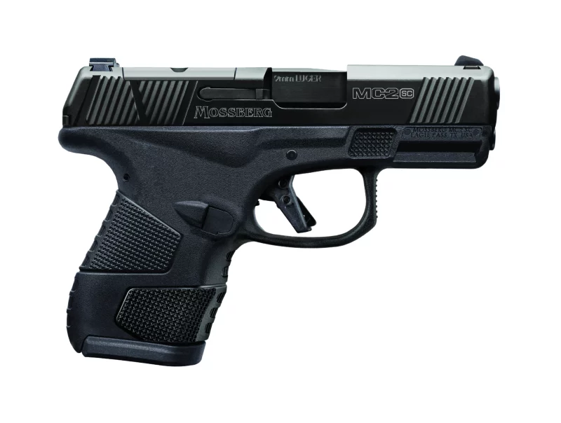 Mossberg MC2sc 9mm subcompact pistol 3.4in barrel matte black DLC slide black polymer frame