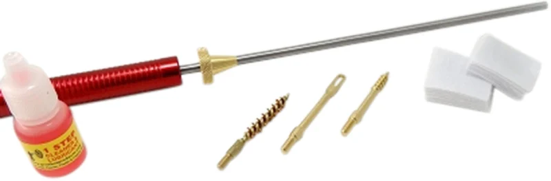 Pro-Shot C22 8in stainless pistol cleaning kit with reusable tube and CLP bottle
