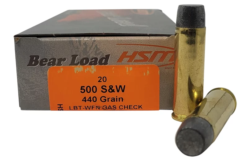HSM Bear Load .500 S&W Magnum 440 gr WFN lead flat nose 20 rd box