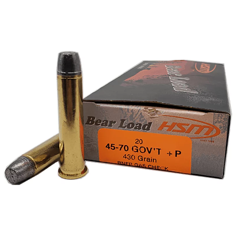 HSM Bear Load 45-70 Government 430gr RNFP ammunition box