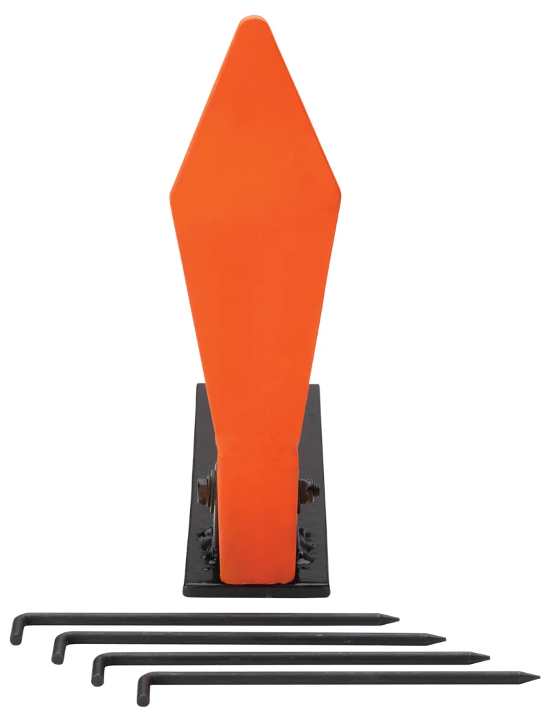 Champion .22 orange diamond pop-up steel target on ground mount with included stakes