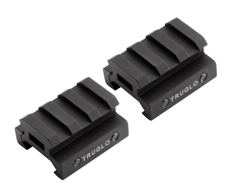 Truglo TG8972B 2-piece Picatinny riser mount, matte black, 1/2-inch rise