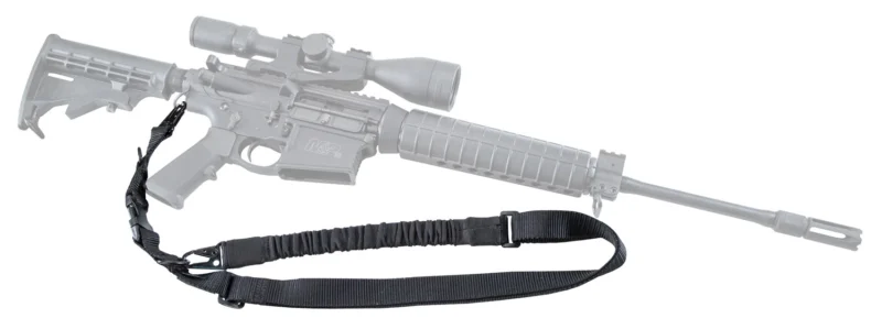 Caldwell AR Modular dual-point sling kit, adjustable, black, with steel end plate
