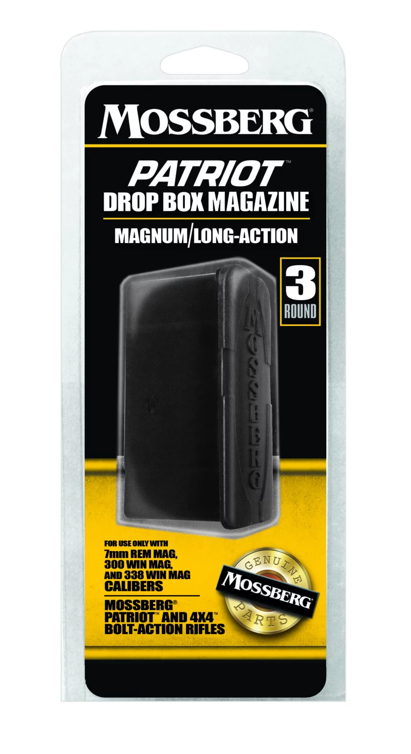 Mossberg Patriot 3-round magnum long-action detachable magazine, black synthetic