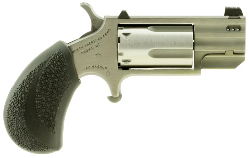 North American Arms Pug TP .22 WMR 1 inch ported revolver stainless frame black grip XS Tritium