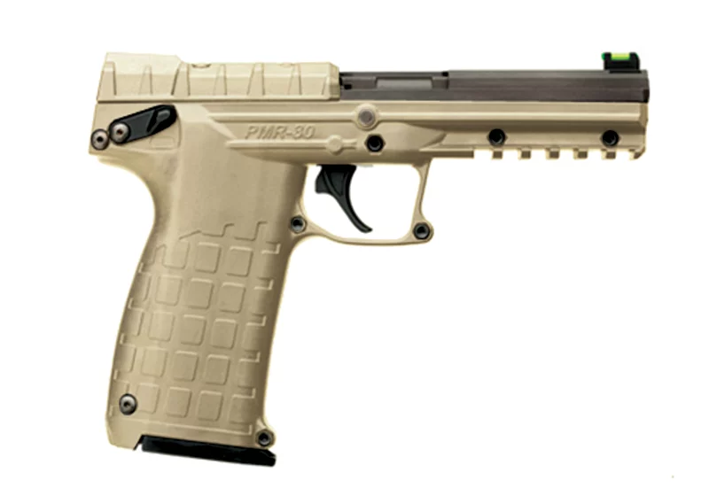 KelTec PMR-30 .22 WMR pistol tan frame black slide 4.3 inch barrel fiber optic sights