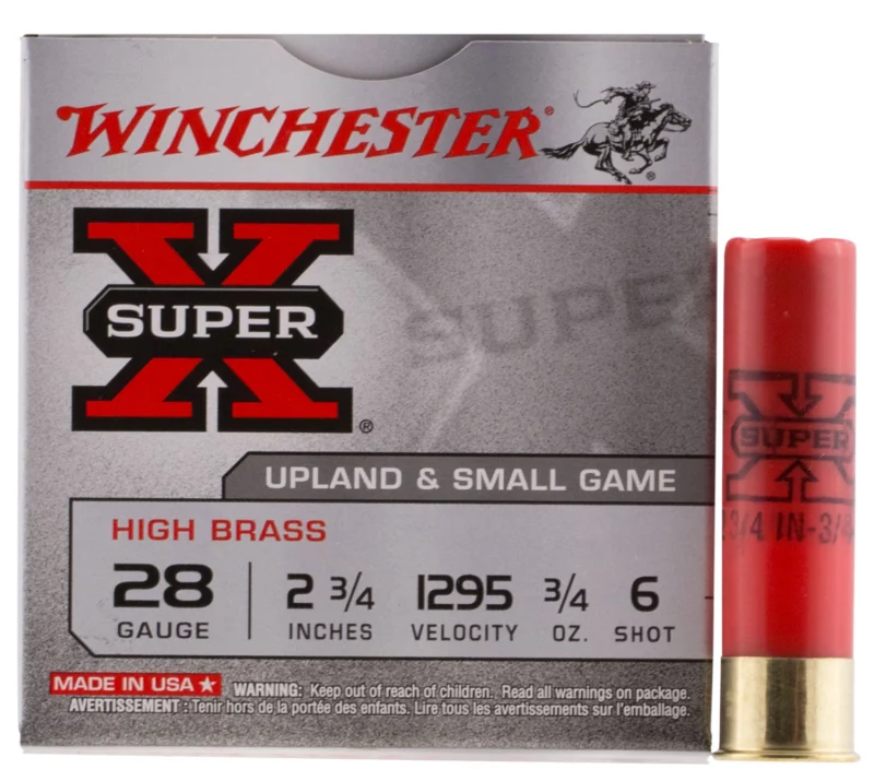 Winchester Super-X 28 gauge 2.75in 3/4 oz size 6 shot 25 per box