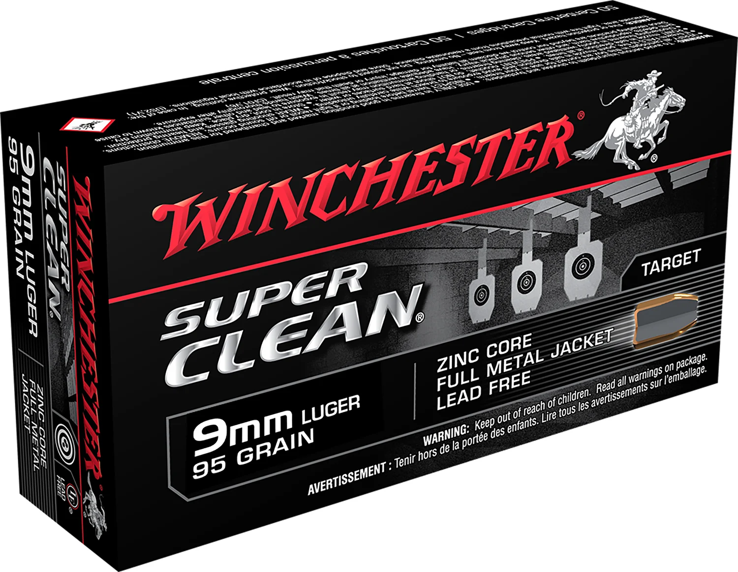 Winchester Super Clean 9mm Lead Free FMJ 50rd box