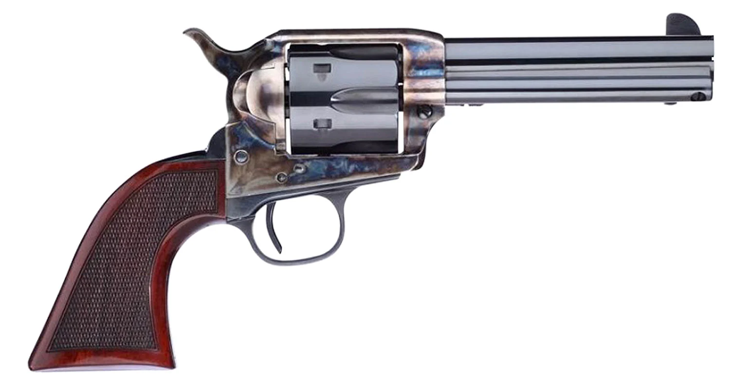 Taylors and Company Short Stroke Smoke Wagon .357 Mag 4.75 inch revolver with blued barrel and case-hardened frame