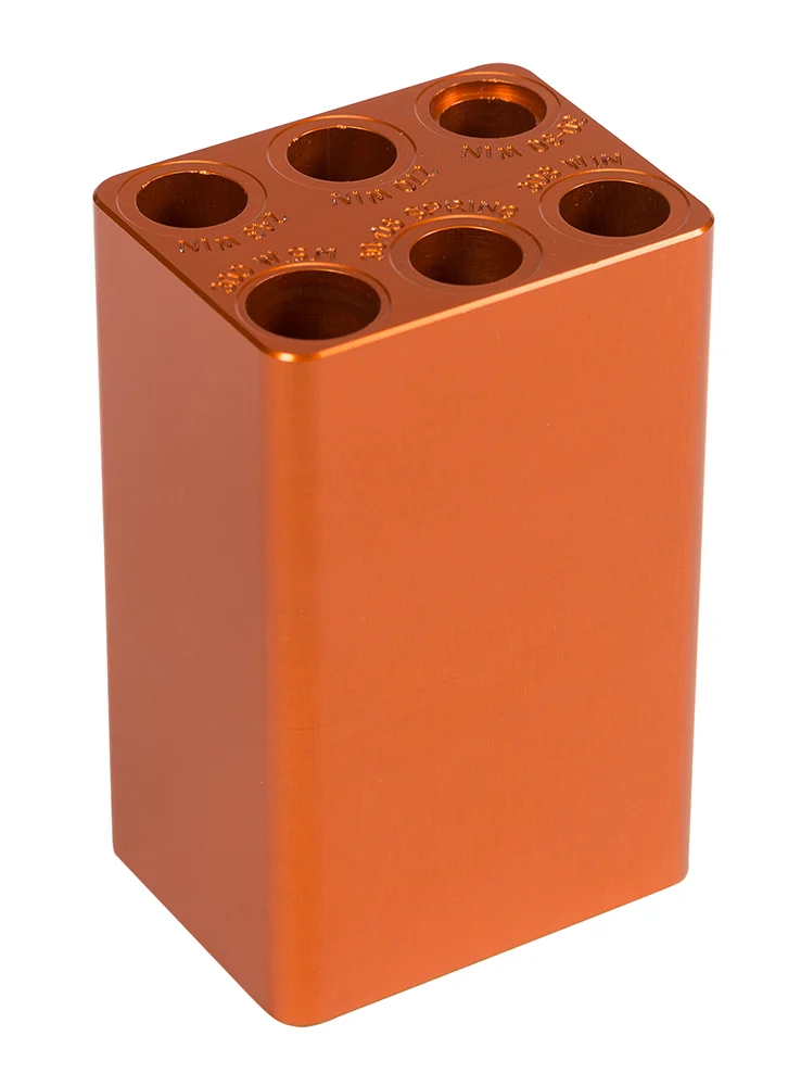 Lyman 7833002 Large Rifle Cartridge Checker, orange anodized 6061-T6 aluminum