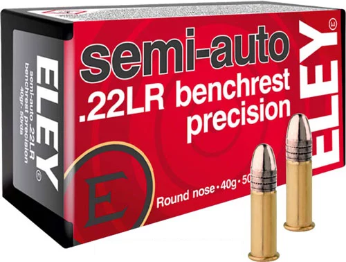 ELEY Precision .22 LR 40 gr semi-auto benchrest ammunition 50-round box
