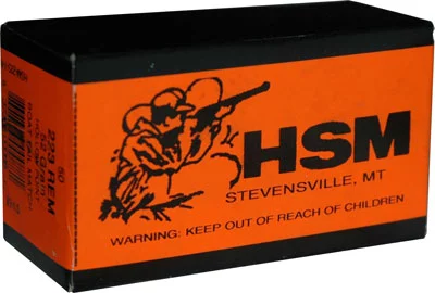 HSM 223 Rem 52gr Match BTHP rifle ammunition 50-round box