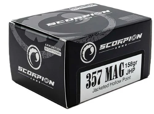 Scorpion Ammo SCORPION 357 MAG 158gr JHP box of 20 rounds