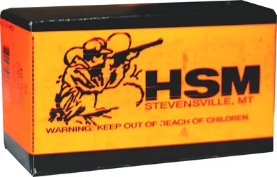 HSM Subsonic .45 ACP 230 gr Lead RN ammunition box, 50 rounds