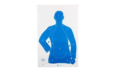 Action Target B21EBLUE100 23x35 blue silhouette paper target 100 pack