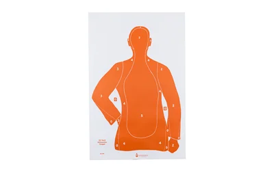 Action Target B-21 qualification silhouette paper target 23 x 35 in orange 100 per box