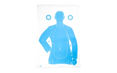 Action Target B-21E Vital blue/white paper silhouette/vitals target 23 x 35 inches 100 per box