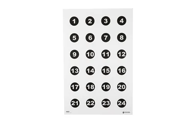 Action Target VB24100 paper sighting target 23 x 35 with 24 numbered 3-inch circles