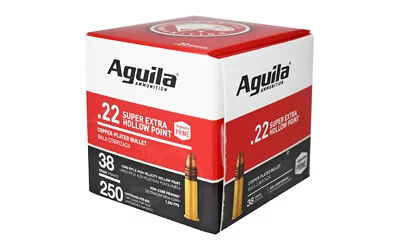 Aguila .22 LR 38gr copper-plated hollow point 250rd box