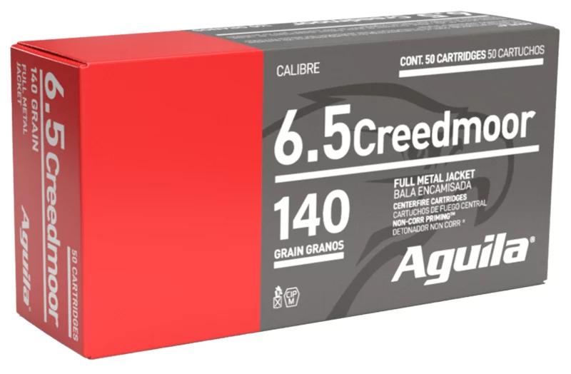 Aguila 6.5 Creedmoor 140gr FMJ-BT 20rd box rifle ammunition