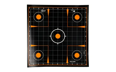 EZ-Aim Splash 12x12 self-adhesive paper target, black and orange, 10 pack