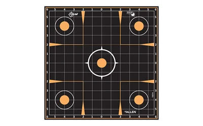 EZ-Aim Splash 12x12 self-adhesive sight-in grid target 5-pack black and orange