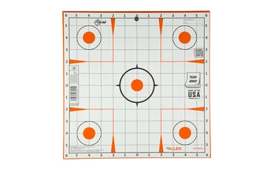 Allen EZ-Aim 12x12 Sight Grid Paper Targets 100 Pack orange and white
