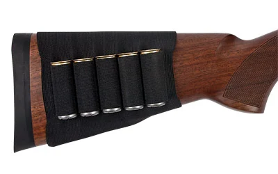 Allen black nylon buttstock shell holder with five elastic shell loops