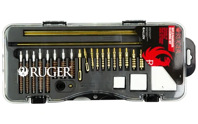 Allen Ruger Rifle and Handgun Cleaning Kit 27825 molded case with brushes and rod