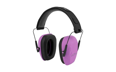 Allen ULTRX Shield Passive Earmuffs plum and black, NRR 23 dB, slim foldable design