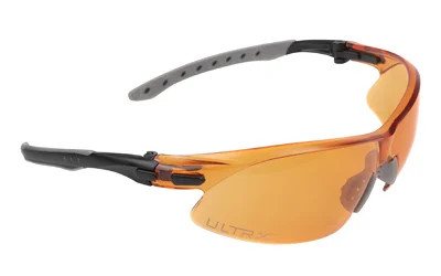 Allen ULTRX Keen safety glasses with amber lenses and padded nose and temple