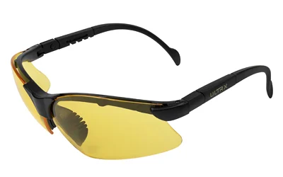 Allen ULTRX Verse safety glasses with yellow lenses and adjustable temples
