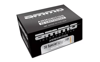 Ammo Inc .38 Special 125 gr Jacketed Hollow Point ammunition box