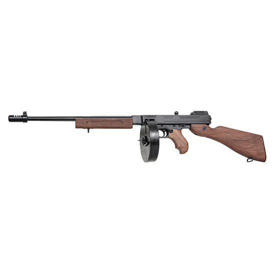 Auto-Ordnance AO 1927A1 DLX .45 ACP rifle with finned barrel and walnut stock
