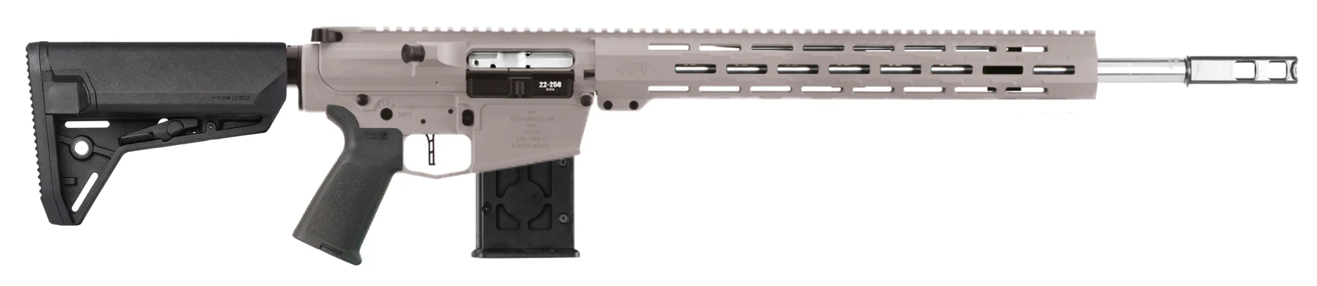 APF DMR 2.0 22-250 Bull Shark precision rifle with 18-inch barrel and 15-inch M-LOK handguard
